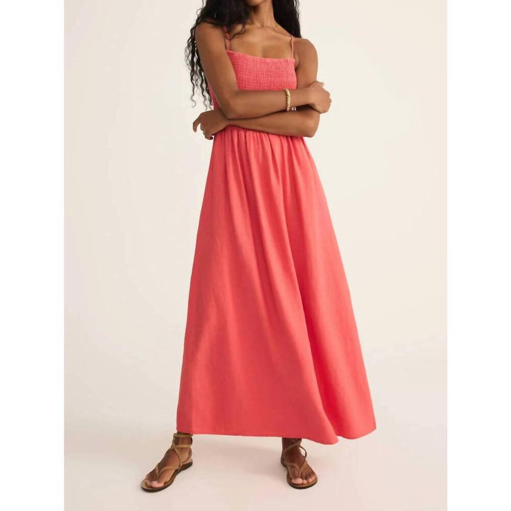 NEW Z SUPPLY bayside linen maxi dress in persimmon - Picture 5 of 8